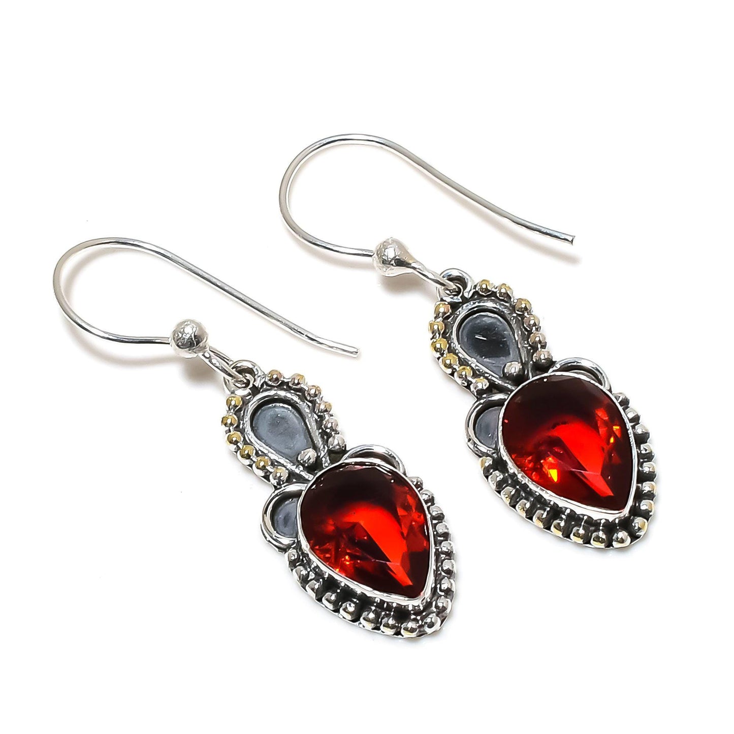 Red Garnet Gemstone Earrings
