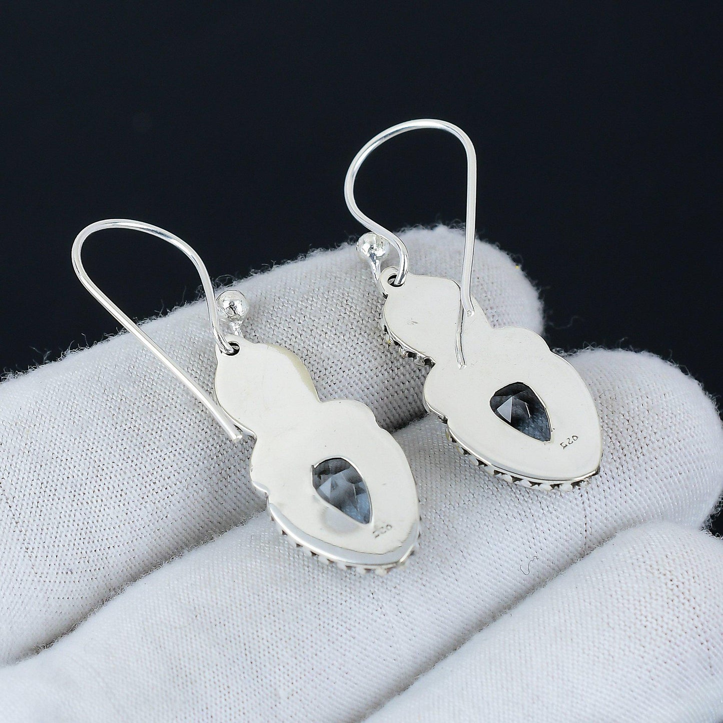 Aquamarine Blue Gemstone Earrings
