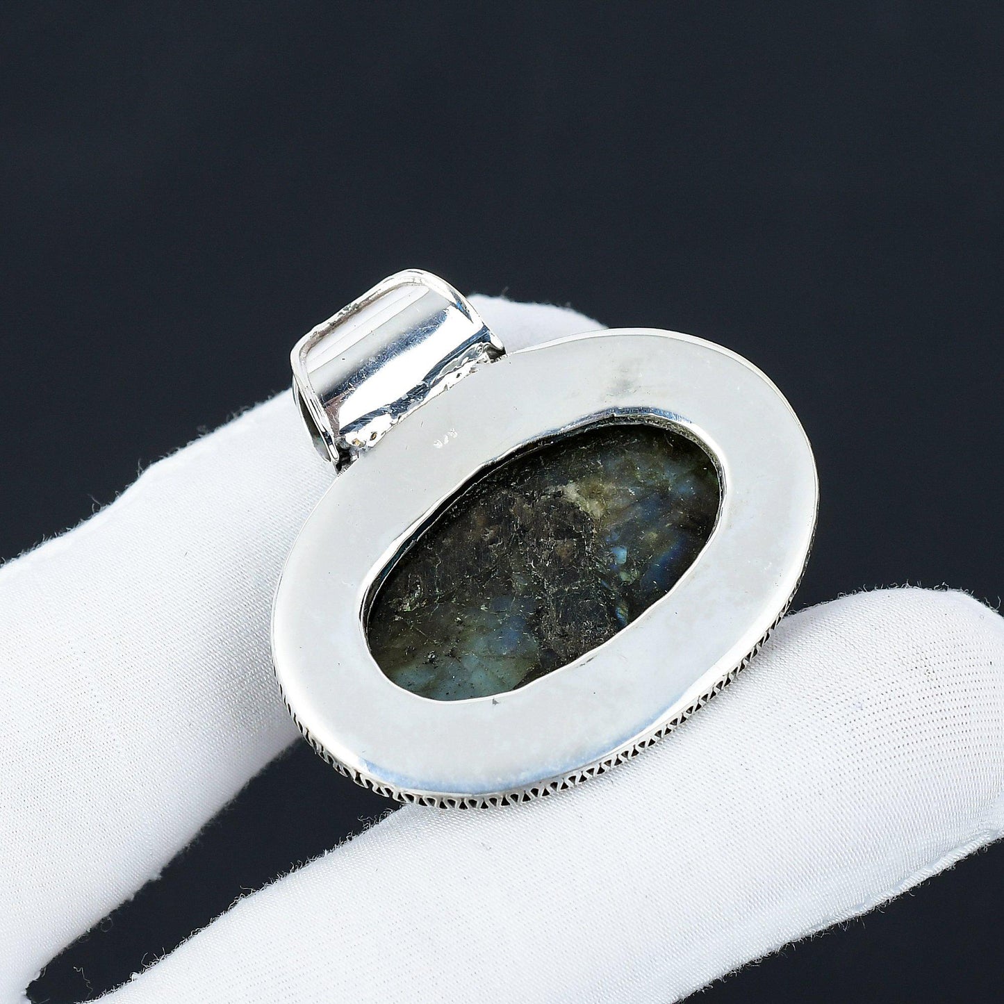 Blue Fire Labradorite Pendant