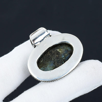 Blue Fire Labradorite Pendant