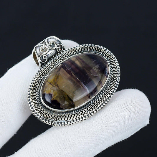 Green Fluorite Gemstone Pendant