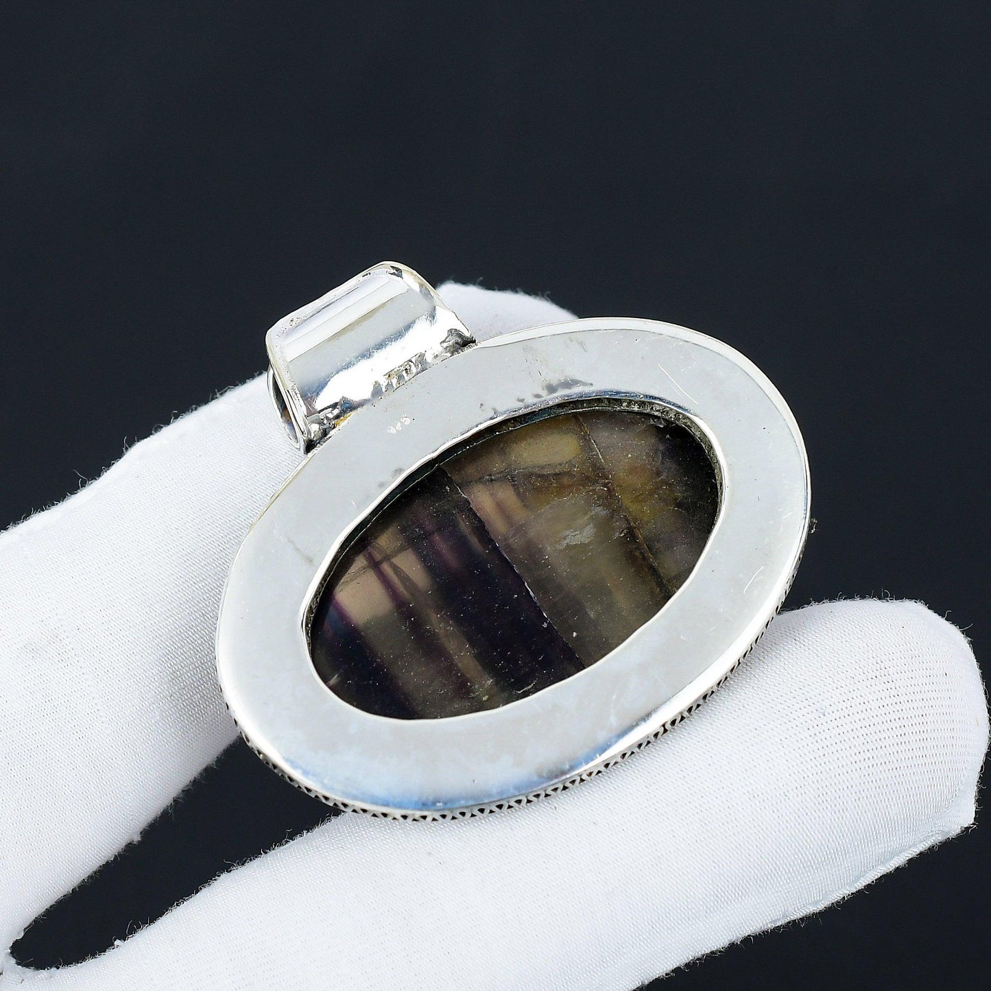 Green Fluorite Gemstone Pendant