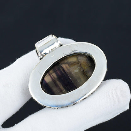Green Fluorite Gemstone Pendant