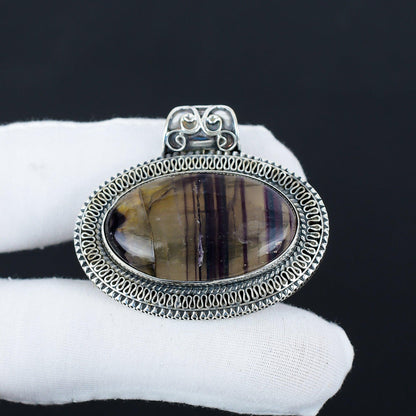 Green Fluorite Gemstone Pendant