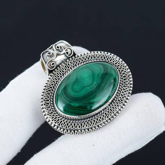 Green Malachite Gemstone Pendant