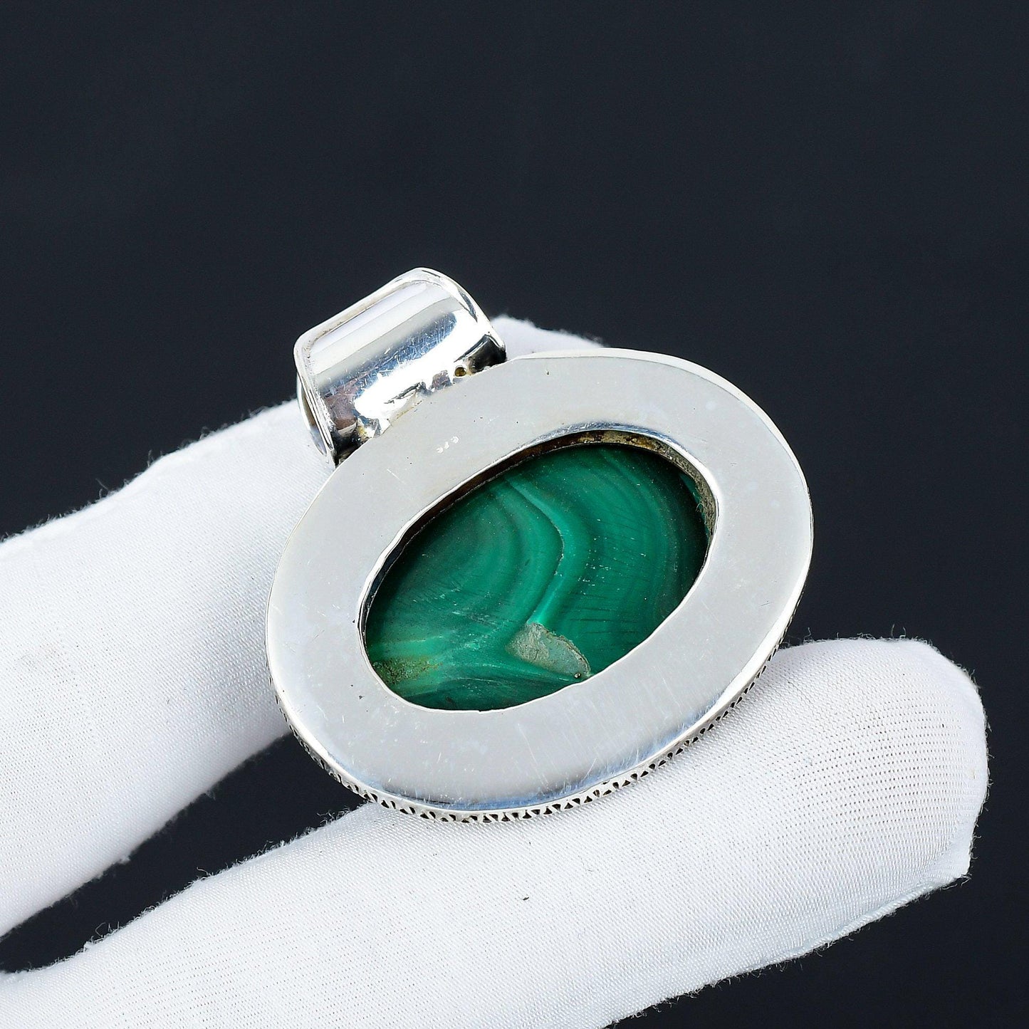 Green Malachite Gemstone Pendant
