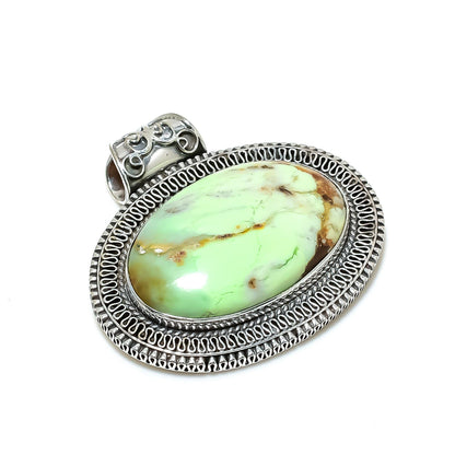 Lemon Chrysoprase Gemstone Pendant