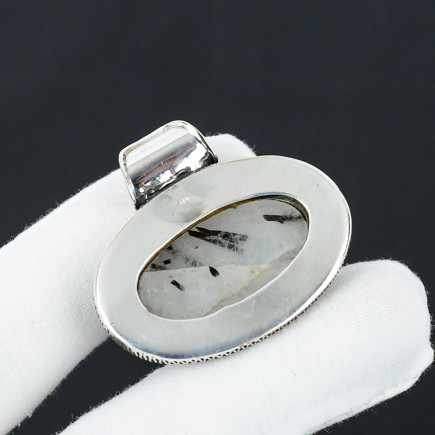 Black Rutile Gemstone Pendant