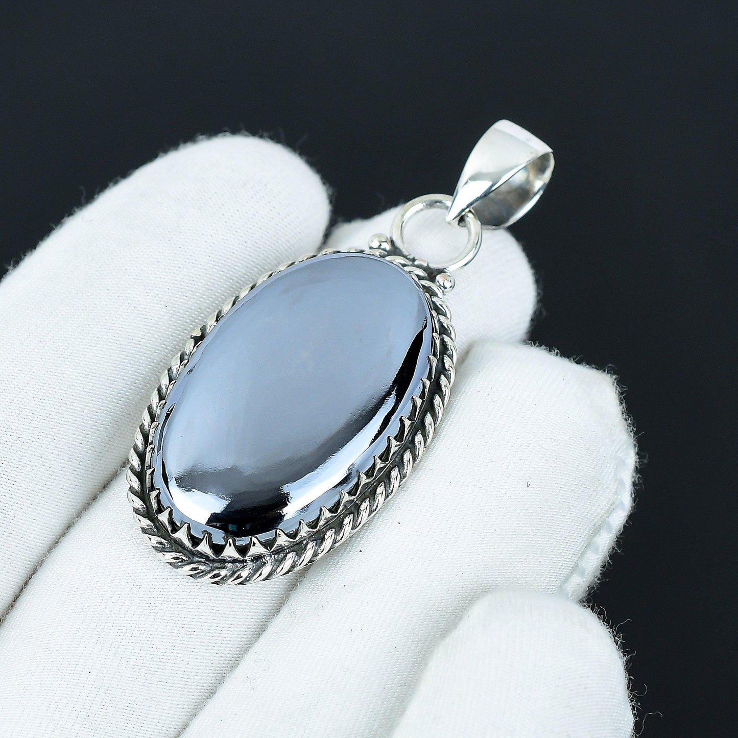 Black Shungite Gemstone Pendant