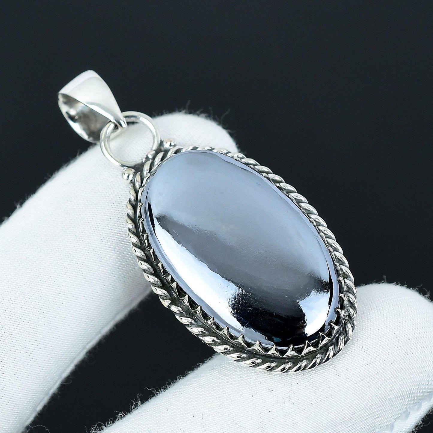 Black Shungite Gemstone Pendant