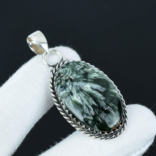 Green Serphenite Gemstone Pendant