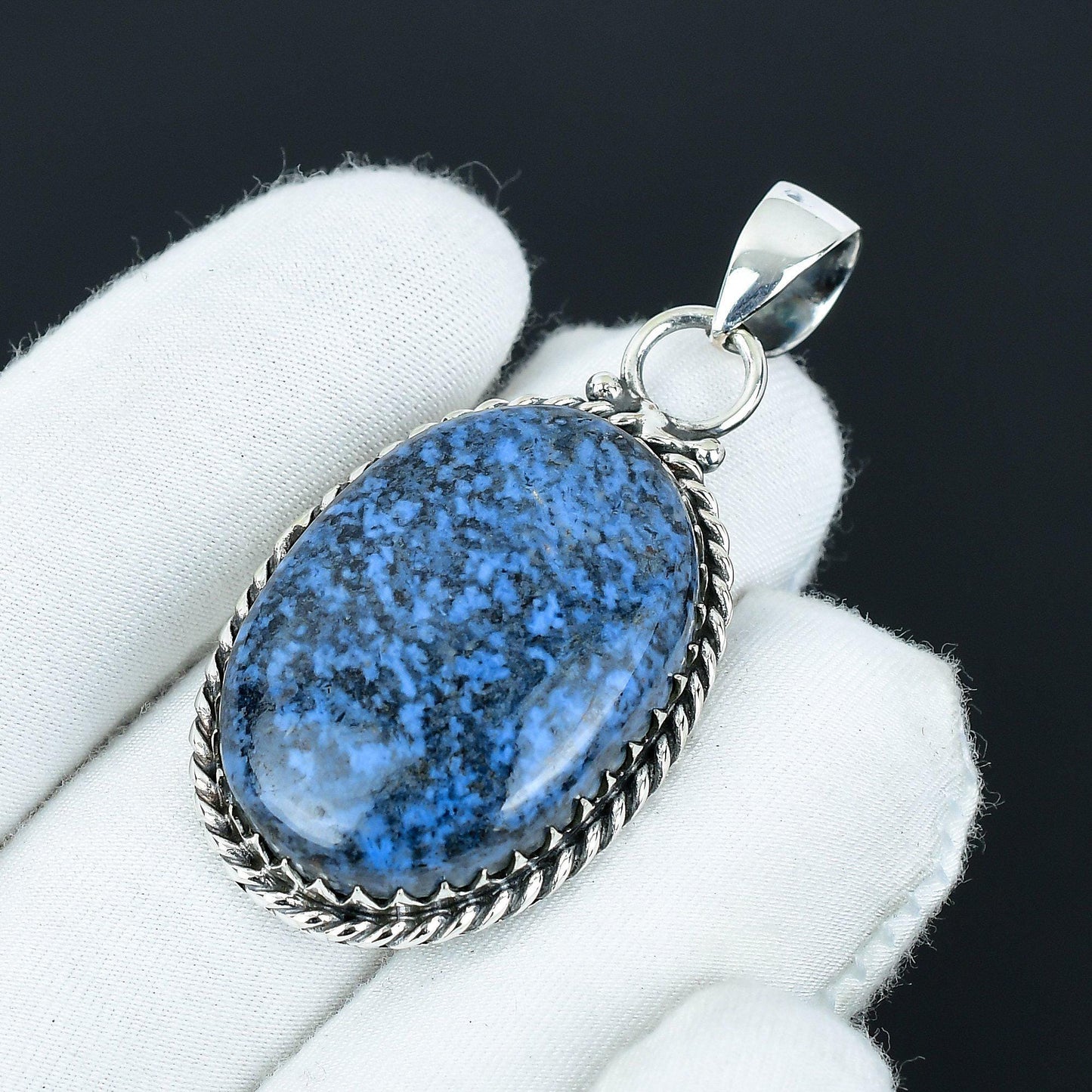 Blue K2 Azurite Gemstone Pendant