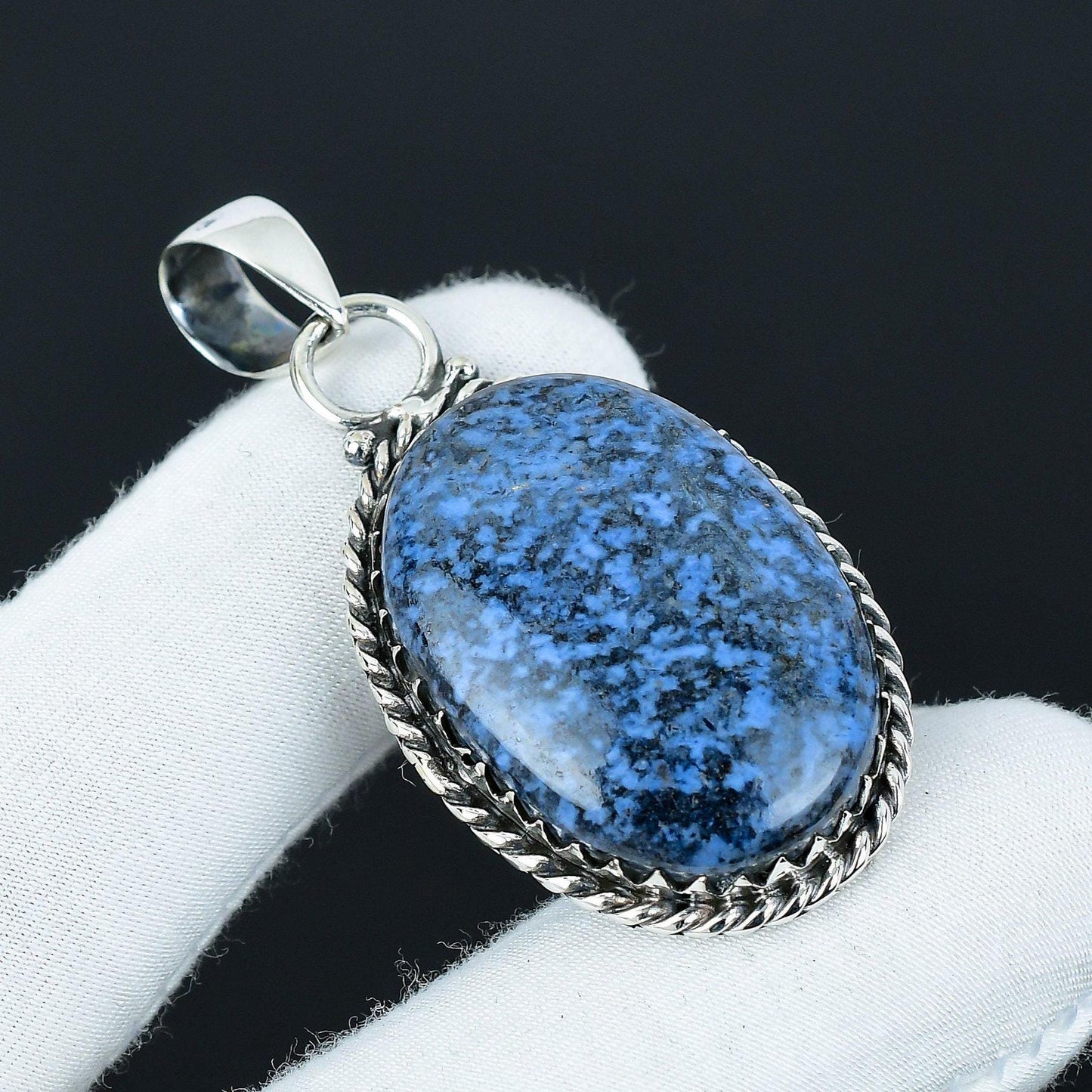 Blue K2 Azurite Gemstone Pendant