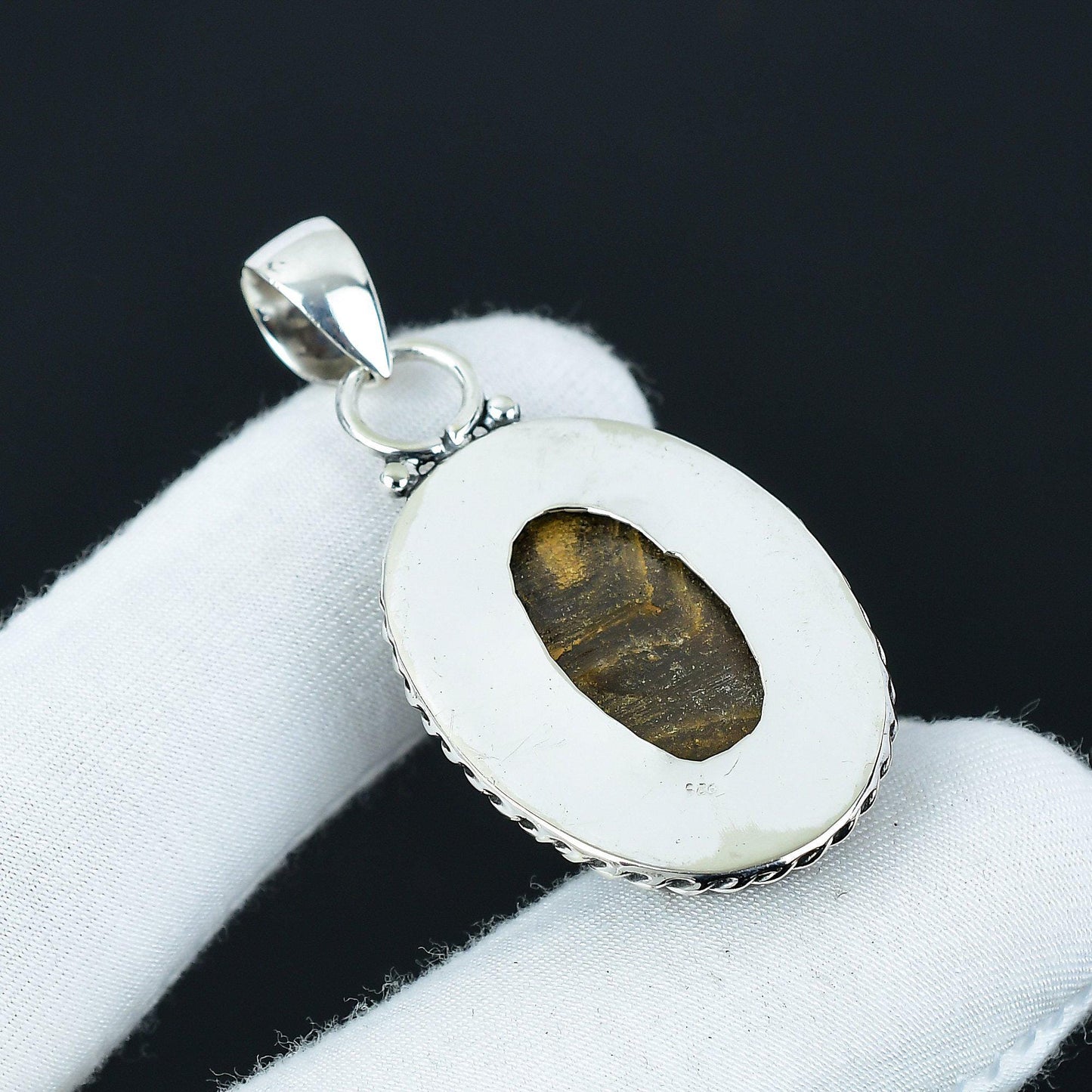 Blue Boulder Opal Gemstone Pendant