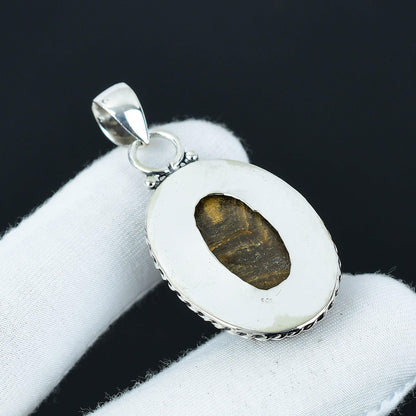 Blue Boulder Opal Gemstone Pendant