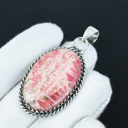 Pink Rhodochrosite Gemstone Pendant