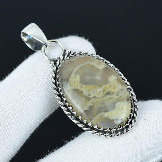 Green Moss Agate Gemstone Pendant