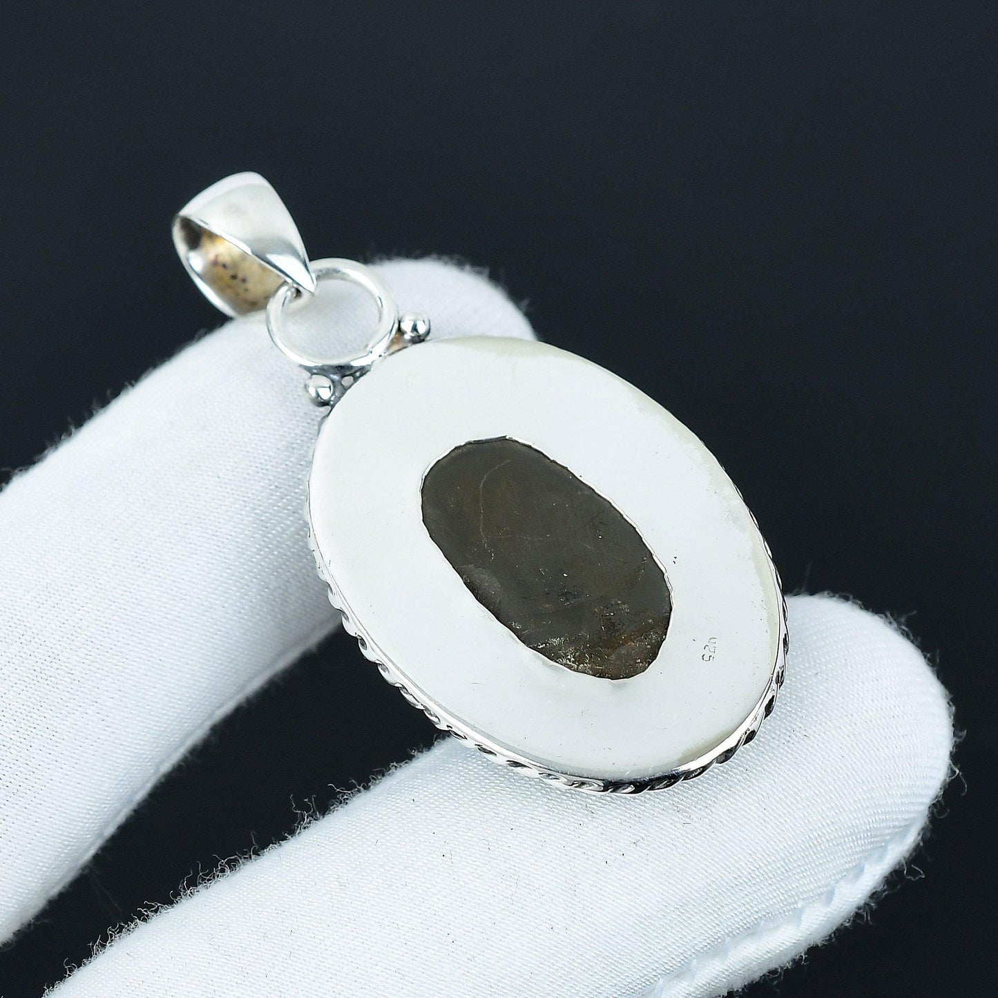 Yellow-Brown Septarian Gemstone Pendant