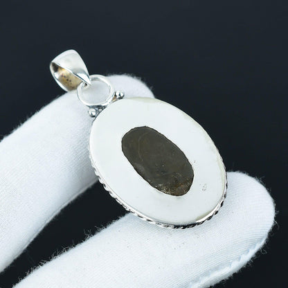 Yellow-Brown Septarian Gemstone Pendant