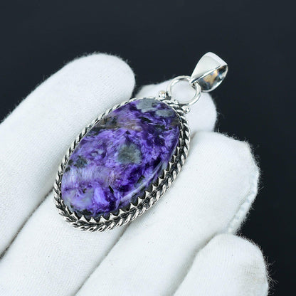 Purple Charoite Gemstone Pendant