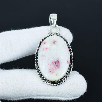 Red Cinnabar Jasper Gemstone Pendant