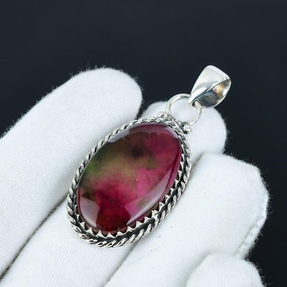 Pink Dendrite Opal Gemstone Pendant