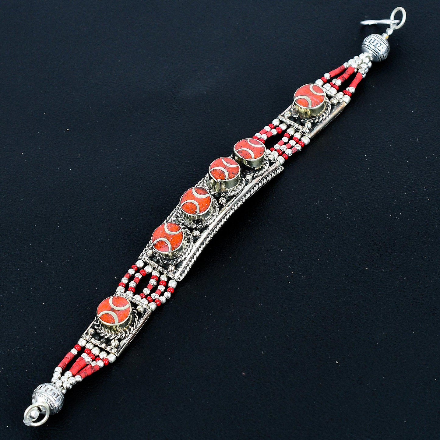 Red Coral Gemstone Bracelet