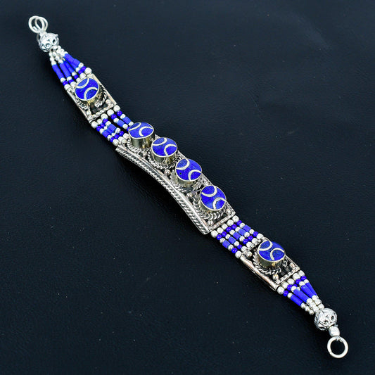 Blue Lapis Lazuli Gemstone Bracelet