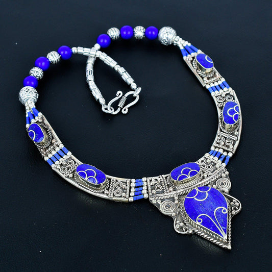 Blue Lapis Lazuli Gemstone Necklace