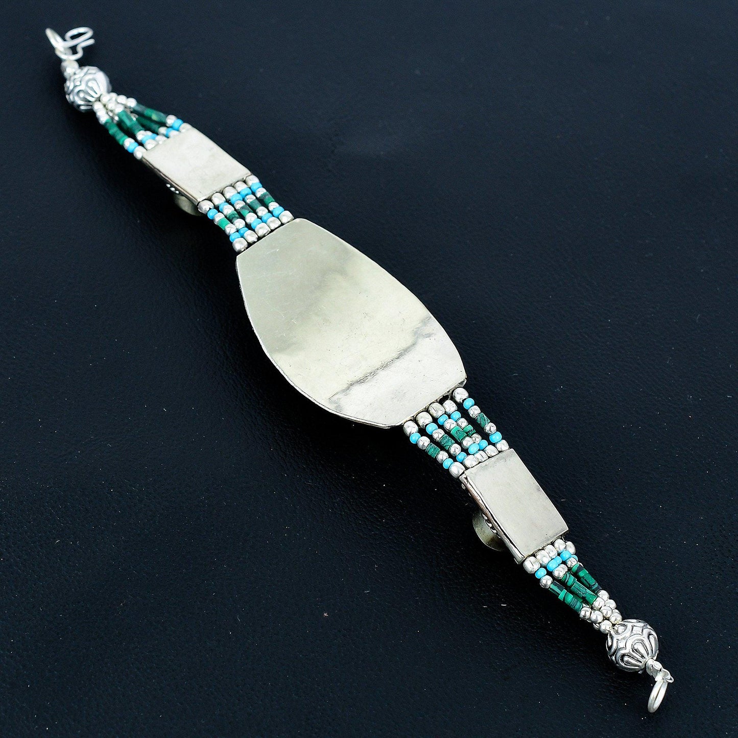 Turquoise Gemstone Sterling Silver Bracelet