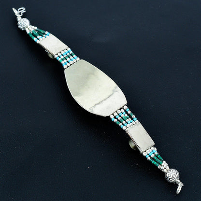 Turquoise Gemstone Sterling Silver Bracelet