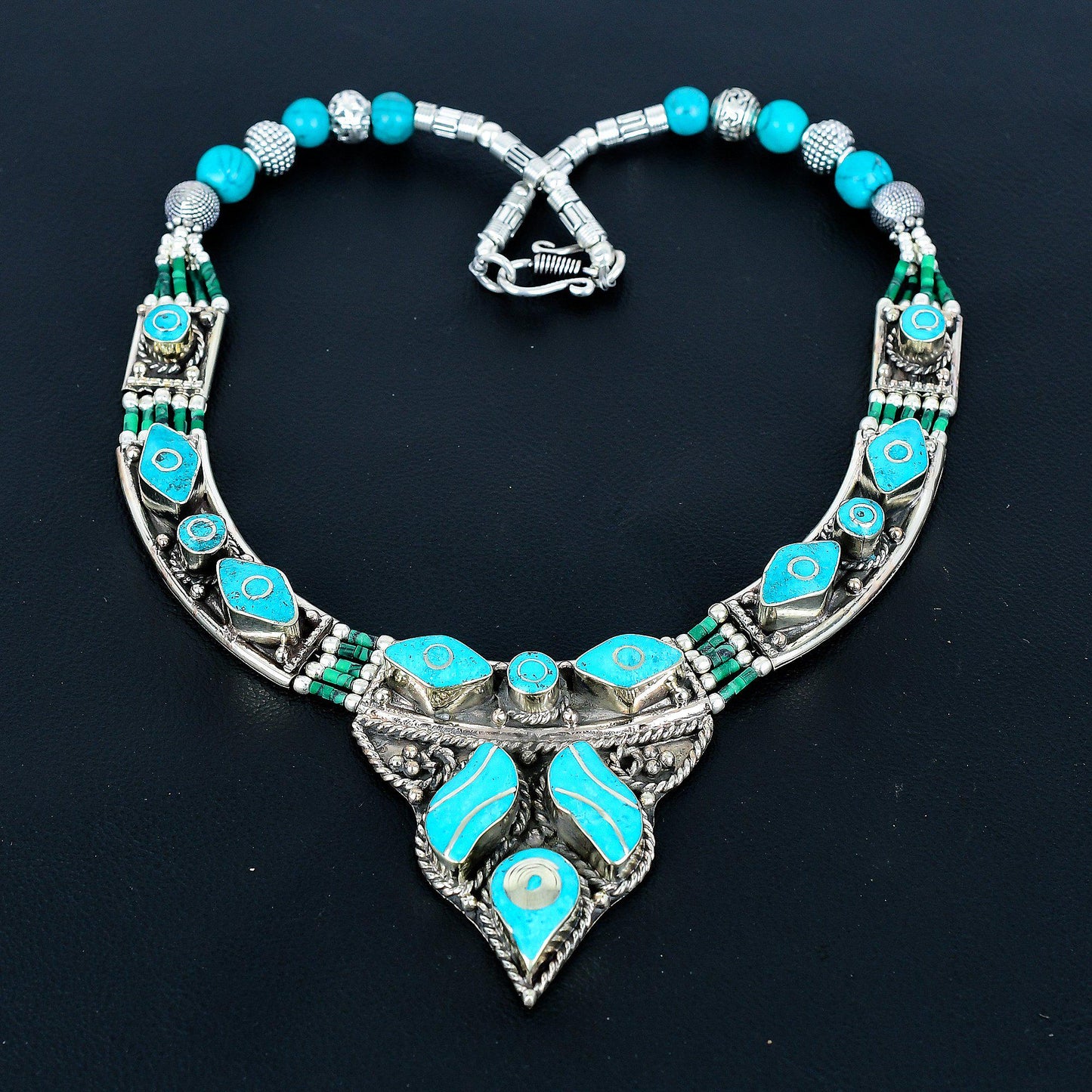 Turquoise Gemstone Sterling Silver Necklace