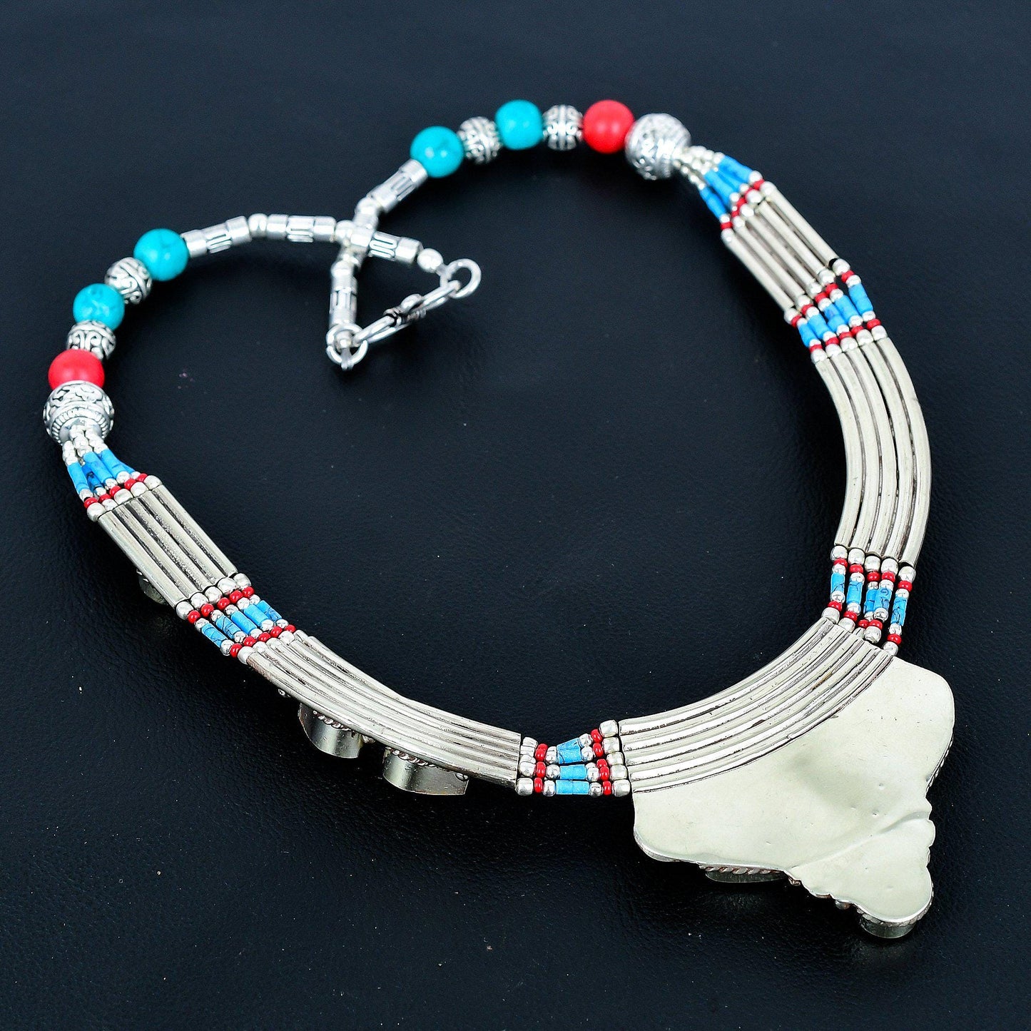 Turquoise Coral Gemstone Necklace