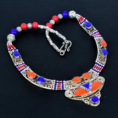 Blue Lapis Lazuli Gemstone Necklace
