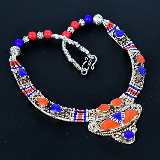 Blue Lapis Lazuli Gemstone Necklace