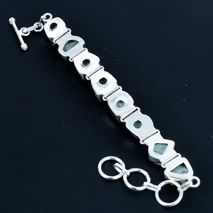 Green Amazonite Gemstone Sterling Silver Bracelet