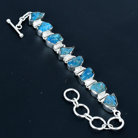 Blue Apatite Gemstone Bracelet