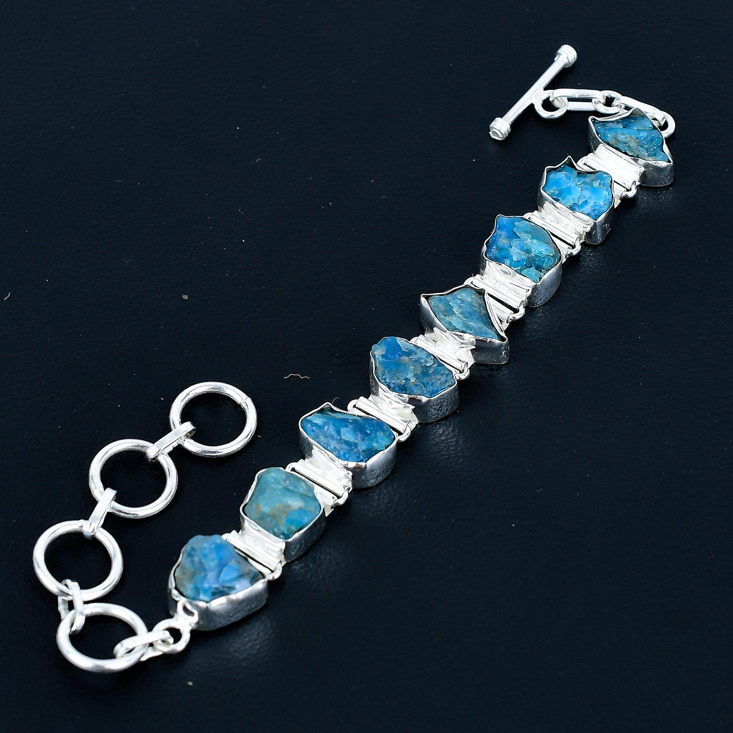Blue Apatite Gemstone Bracelet