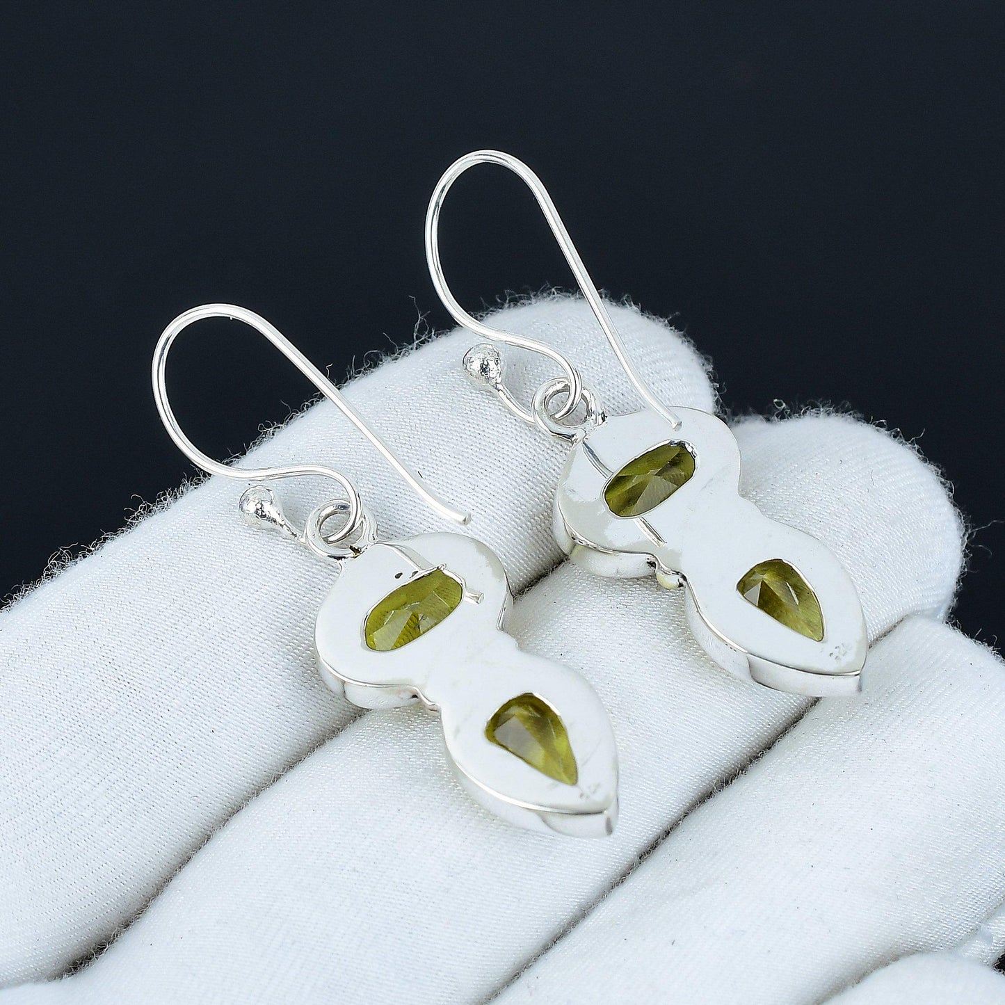 Yellow Citrine Gemstone Earrings