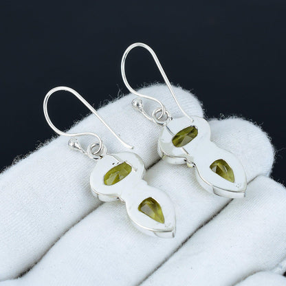Yellow Citrine Gemstone Earrings