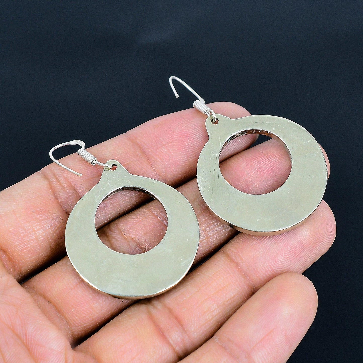 Turquoise Gemstone 925 Silver Earrings