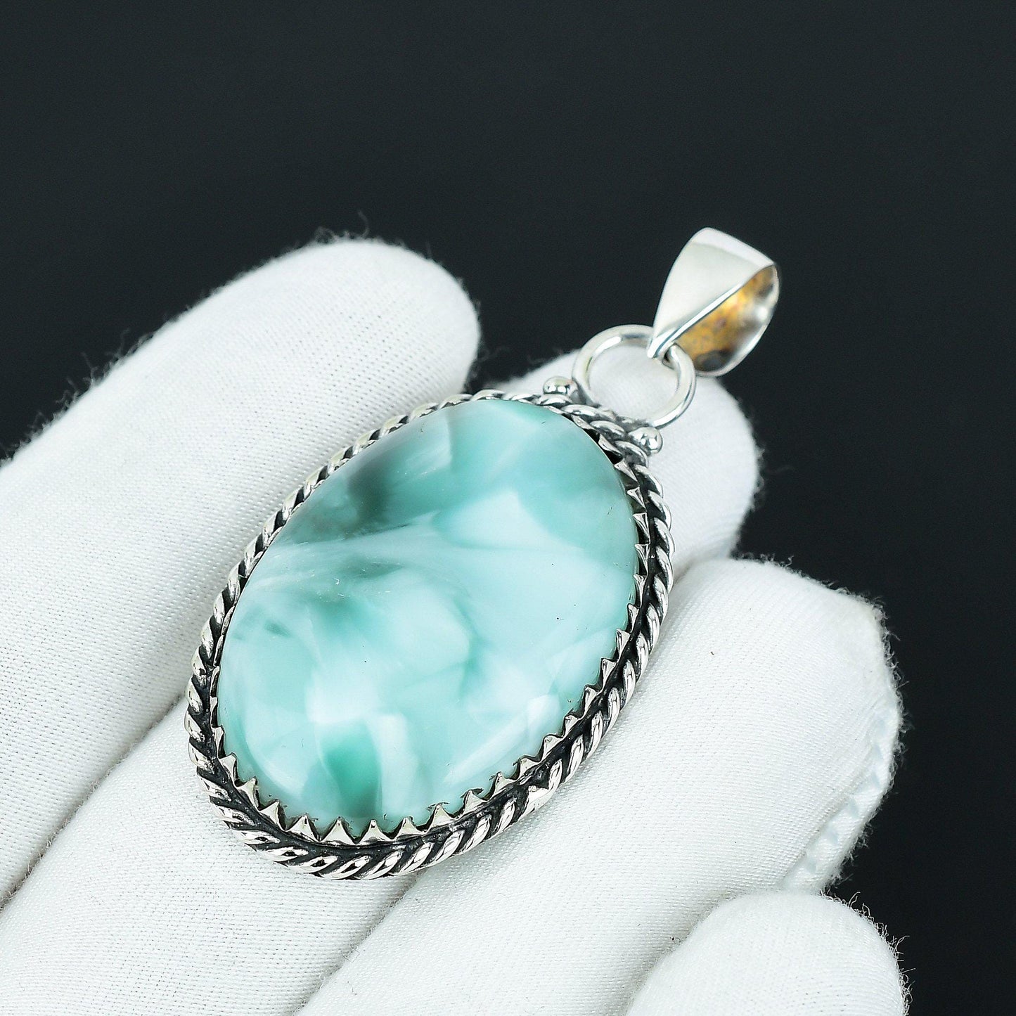 Blue Larimar Gemstone Pendant