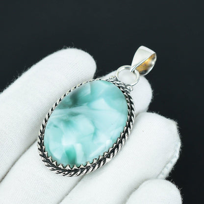 Blue Larimar Gemstone Pendant