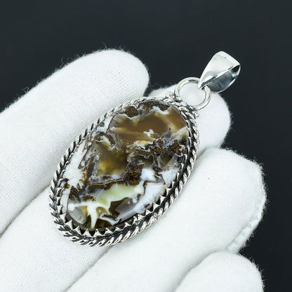 Brown Montana Agate Gemstone Pendant