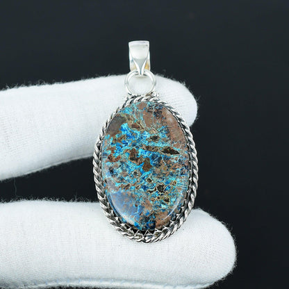 Blue Azurite Gemstone Pendant