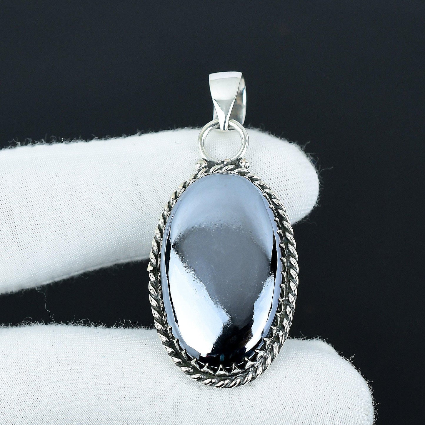 Black Shungite Gemstone Pendant
