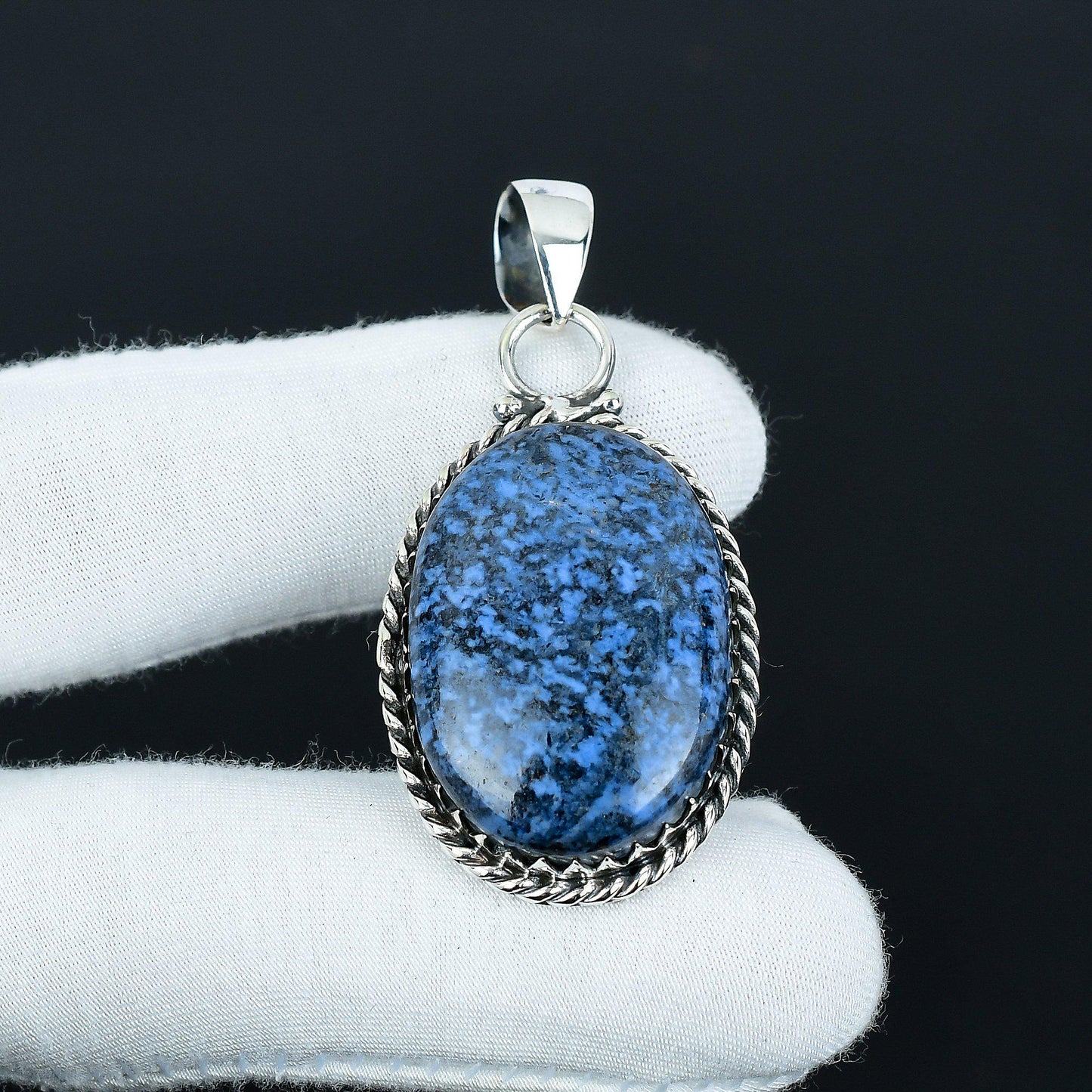 Blue K2 Azurite Gemstone Pendant