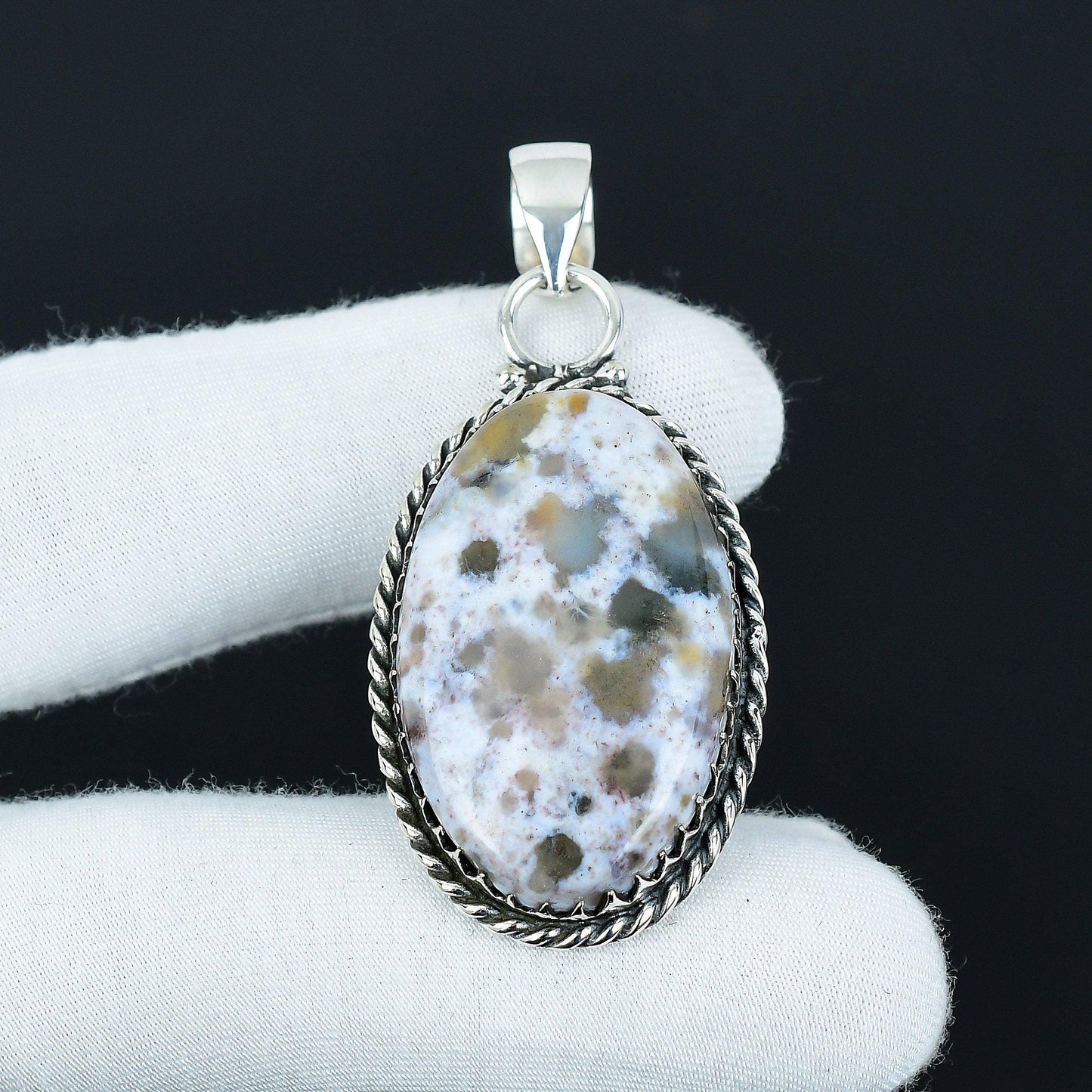 Green Ocean Jasper Gemstone Pendant
