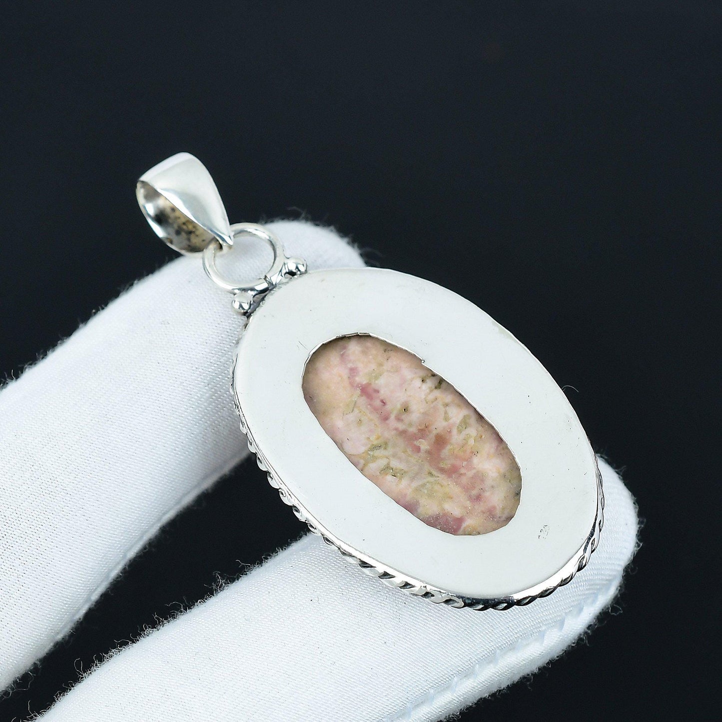 Pink Rhodochrosite Gemstone Pendant