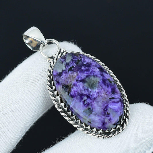 Purple Charoite Gemstone Pendant